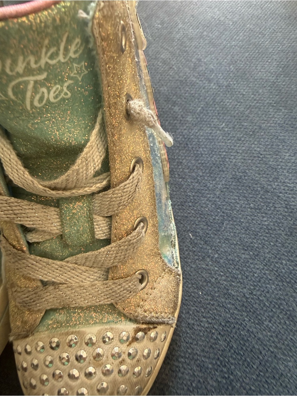 Sparkle Unicorn High-Top Twinkle Sneakers for Kids - Picture 7 of 9
